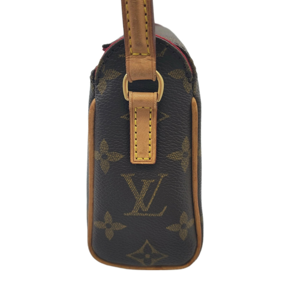 Louis Vuitton Shoulder Handbag Bag Recital Monogram Leather Brown